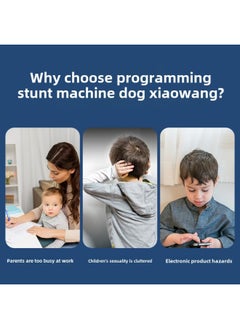 Generic Intelligent Robot Dog Children's Toy Educational Boy Electric Robot Dog Walking Will Call The Baby 2022 New-Color:Voice-controlled Programming Stunt Dog  - Image 4