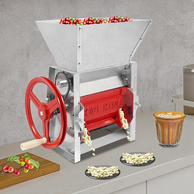 HAPPCUCOE Coffee Beans Peeling Machine,Manual Coffee Bean Shelling Machine,304 Stainless Steel Coffee Bean Peeling Machine for Coffee Shops,Farms,Homes - Image 2