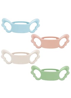 Baby Bottle Handles, Silicone Wide-Neck Handle for NUK/ Avent/ Dr Browns/ Hegen Bottle and Other Dia 6-7cm Wide-Neck Baby Bottle, for Baby Gripping (4 Pack)