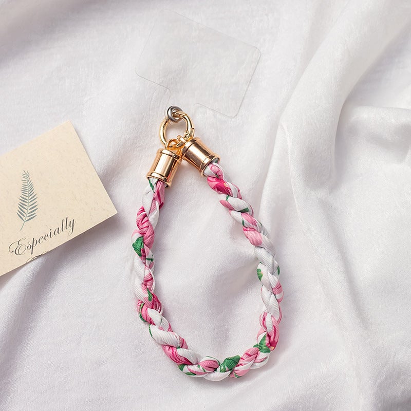 Hanging Wrist High-End Mobile Phone Chain Short Woven Mobile Phone Lanyard Mobile Phone Lanyard New Shell Chain Simple All-Match - Image 1