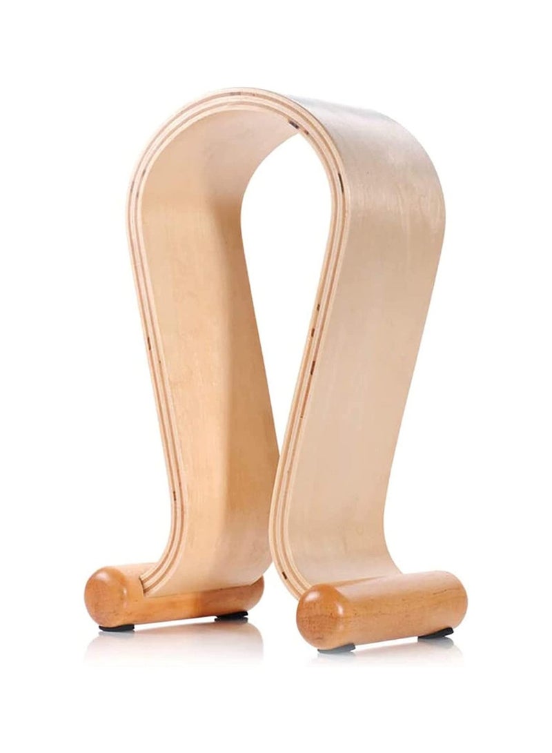 Y&D Headphone Stand Wooden Birch Wood Gaming Headset Display Stand, headphone stand, Earphone Holder Hanger White Birch, - Image 1