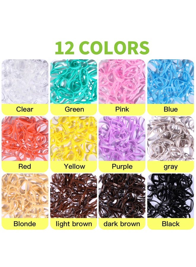 YGDZ Elastic Hair Bands, 1500 pcs Hair Ties, Small Ponytail Holders, Hair Accessories Set for Girls, Women, Toddler, Ponytail Holders, Colorful Rubber Bands for Hair - Image 4