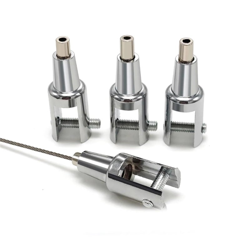 طقم تعليق حبل سلكي من الفولاذ المقاوم للصدأ 6 قطع قابل للتعديل 1.5 مم للوحة الإعلانات سقف أكريليك لون B مقاس 0.5 م - Image 4