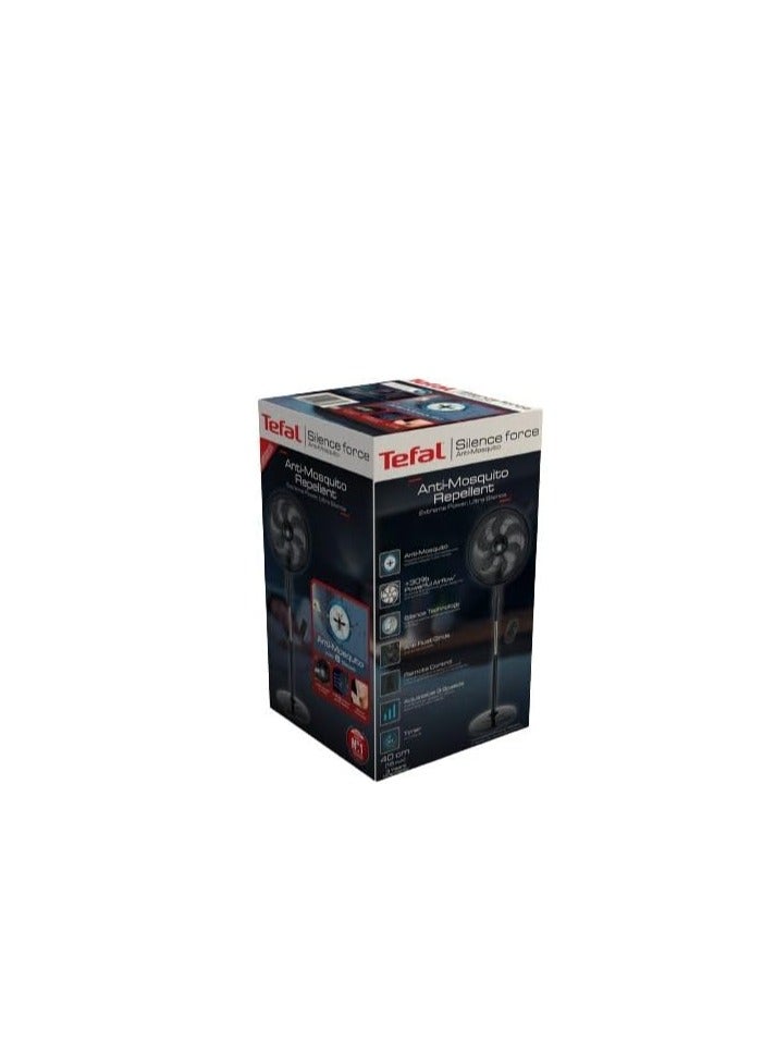 Tefal Silence Force Anti-Mosquito Repellent Stand Fan With Remote Control, 16 Inch, 3 Speeds, Black - VG4135EE 75 W VG4135EE Black - Image 4