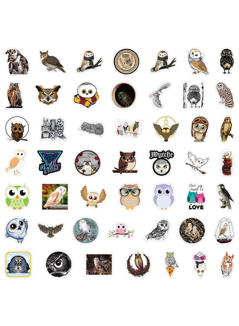 قوس قزح أورينبو مجموعة ملصقات جرافيتي على شكل بومة لطيفة مكونة من 50 قطعة لزجاجة المياه والتزلج والأمتعة والكمبيوتر المحمول والهاتف المحمول هدية حفلات متينة للمراهقين والبنات والأولاد - Image 4