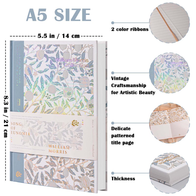 TIEFOSSI Lined Journal Notebook for Women Writing-A5 Hardcover Notebook-Premium 100gsm 224 Pages-Thick Travel journals for writing-College Ruled for Work Organization, Note Taking - Image 2
