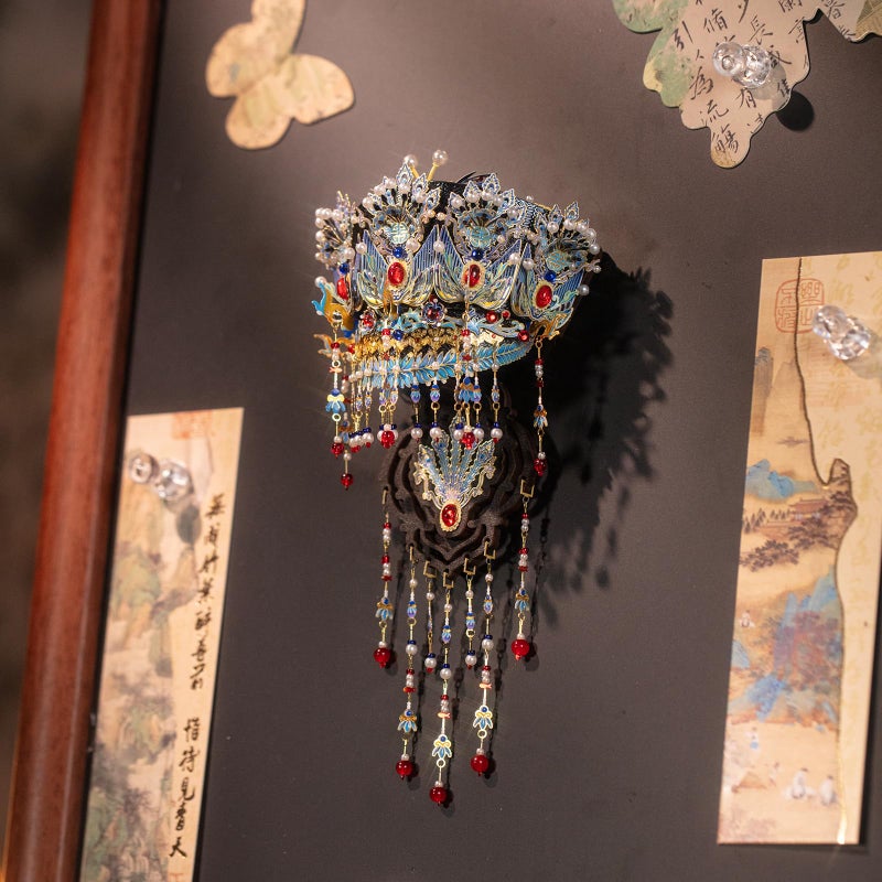 MU 3D Metal Puzzle Tiara Crown Fridge Magnets Inlaid Greenstone Models Kits Building 3D Wooden Puzzles, DIY Refrigerator Magnet Craft Work Miniature Building, Birthday Gifts Home Office Room Decor - Image 5