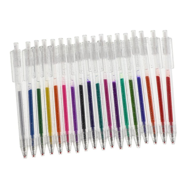 18pcs Color Gel Highlighter Pens Glitter Finish for Smooth Writing Drawing School Office Supplies - Image 2