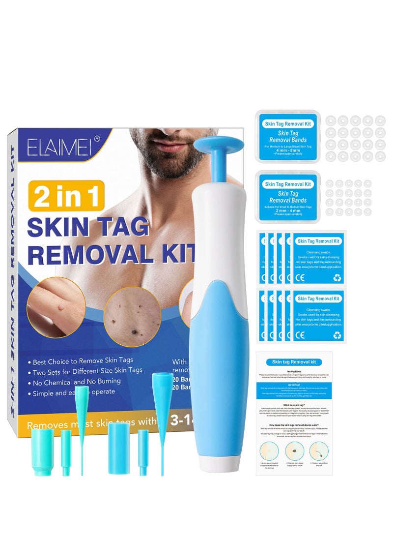Elaimei - Double Head Wart Removal Tool Skin Tag Removal Blue - Image 1