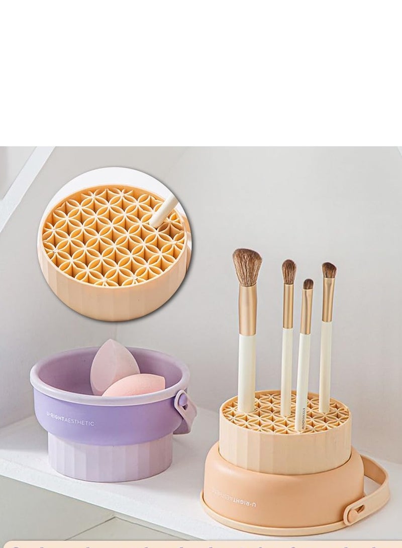 Multi-purpose tray for cleaning, drying and storing makeup brushes - 3 in 1 - Image 1