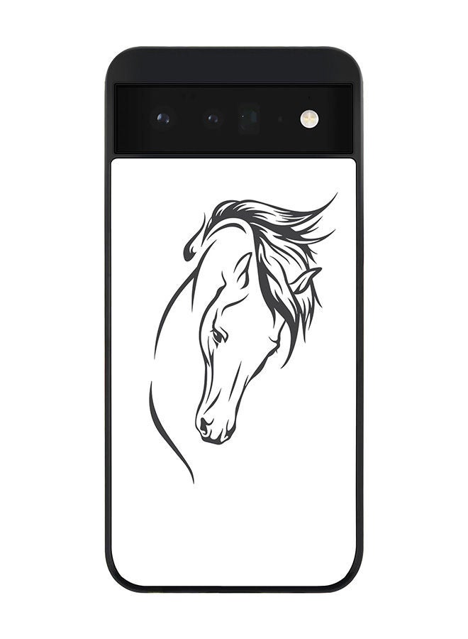 Stylizedd Rugged Black edge case for Google Pixel 6 5G Slim fit Soft Case Flexible Rubber Edges Anti Drop TPU Gel Thin Cover - ArabStallion Strut - Image 1