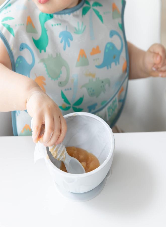 BUMKiNs Bumkins Utensils, Silicone for Dipping, Feeding, Baby Led Weaning, Training Spoons, Ages 3 Months+ (3-Pack) - Image 3
