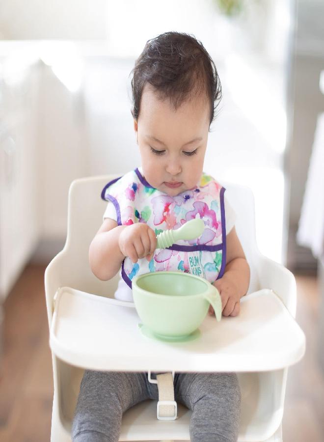 BUMKiNs Bumkins Utensils, Silicone for Dipping, Feeding, Baby Led Weaning, Training Spoons, Ages 3 Months+ (3-Pack) - Image 4