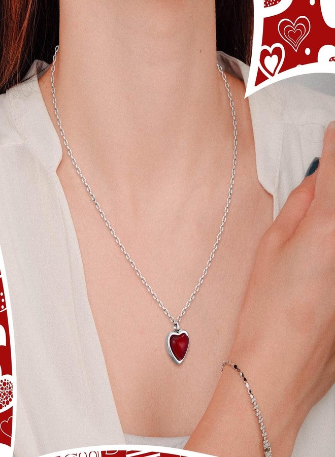 Tondiamo 3 Set Galentines Best Friends Gifts Friendship Necklace Matching BFF Necklace Set 2 3 Heart Friendship Gifts for Women Sister Teens BFF Valentine's Day (Red,Black,White) - Image 4