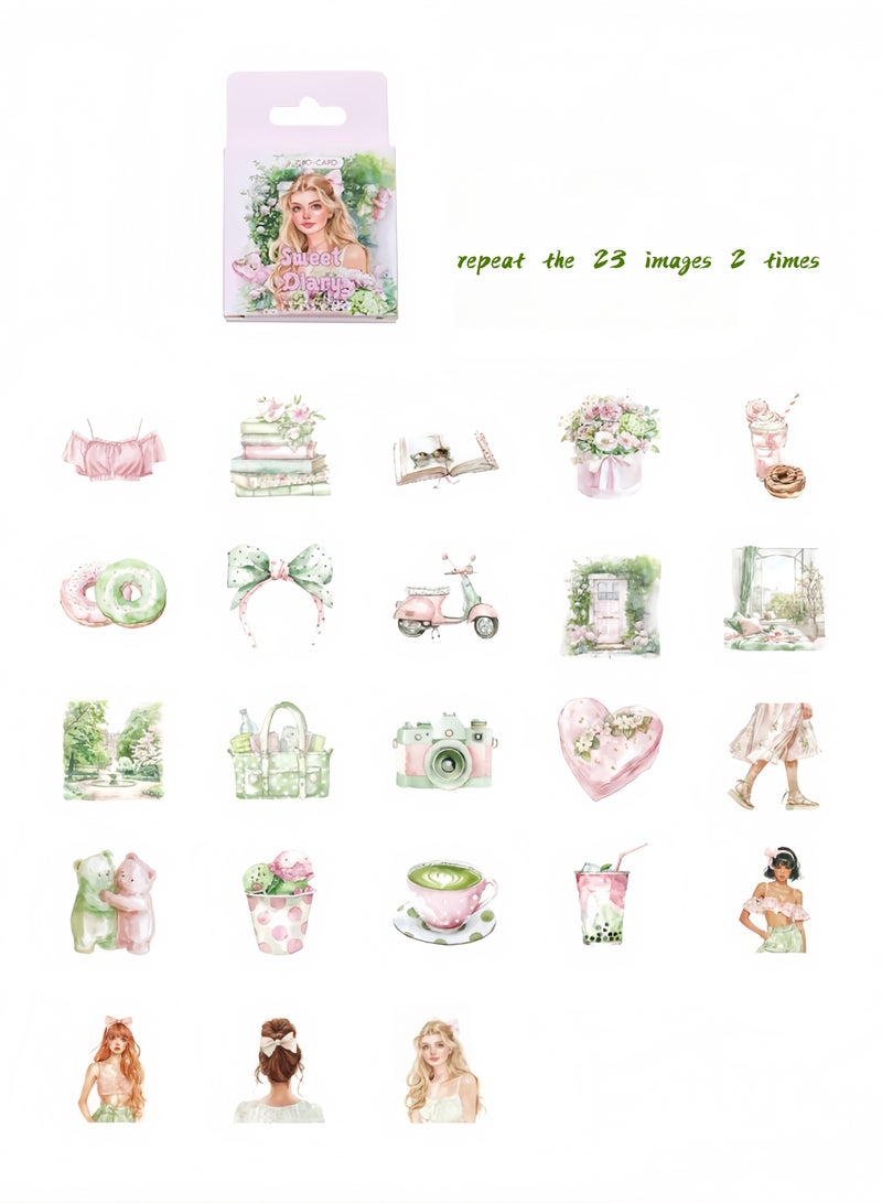 136 PCS cute stickers, aesthetic stickers for girls, diary and notebook decoration stickers, laptop, skateboard and bicycle DIY stickers - Image 2