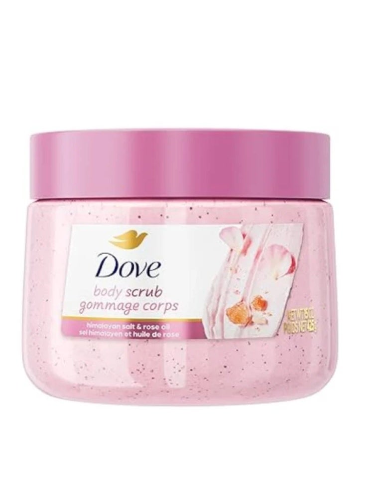 مقشر الجسم بملح الهيمالايا وزيت الورد من دوف - 425 جرام