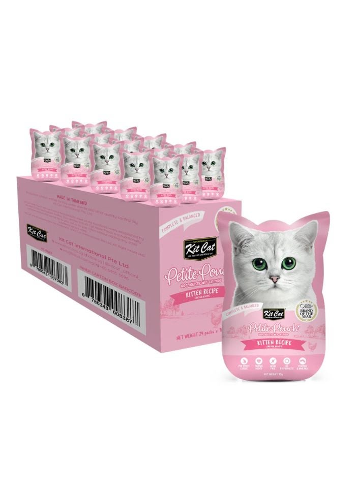 Kit Cat Petite Pouch 70g – Kitten Chicken 24pcs - Image 1