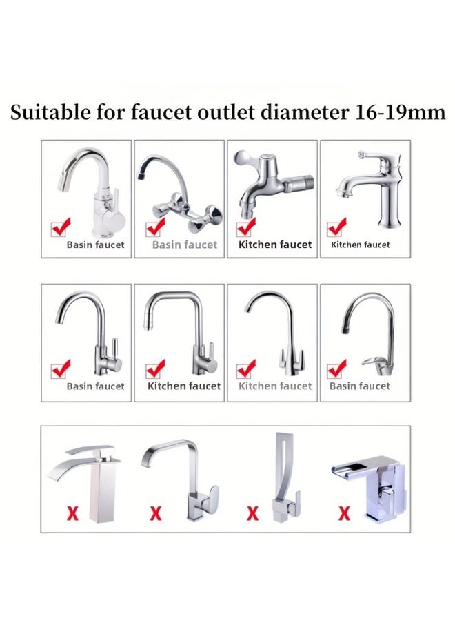 3Pcs Faucet Mount Filter Purifier Kitchen Activated Carbon Removal Chlorine Fluoride Heavy Metal Hard Water Suitable For Home Kitchen Bathroom Three Colors - Image 3