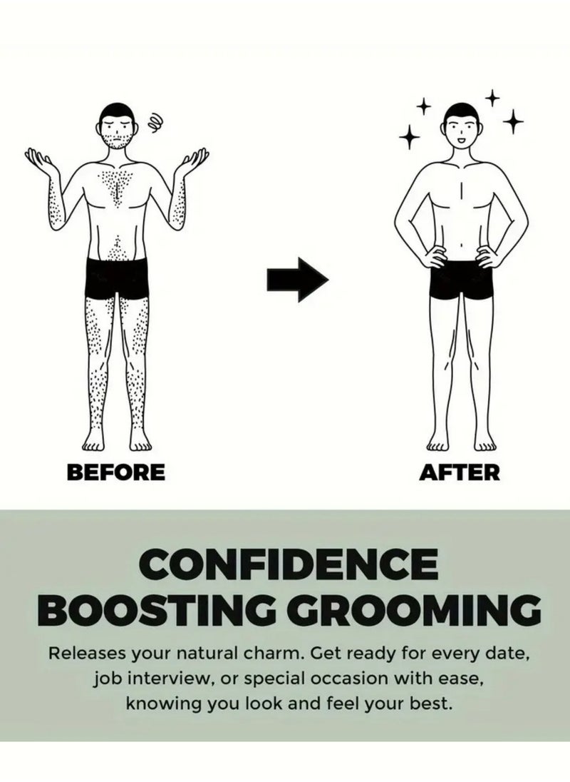 DOSCHER - Body Trimmer for Men with Safe Razor, Waterproof Wet/Dry Uses, Cordless Shaver Men with Light & Charging Dock & LED Display - Image 1