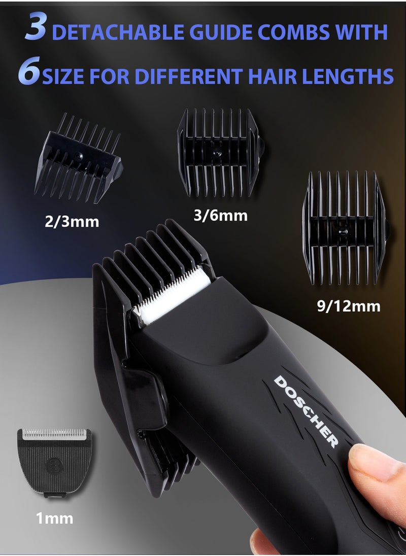 DOSCHER - Body Trimmer for Men with Safe Razor, Waterproof Wet/Dry Uses, Cordless Shaver Men with Light & Charging Dock & LED Display - Image 1
