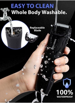 DOSCHER Body Trimmer for Men with Safe Razor, Waterproof Wet/Dry Uses, Cordless Shaver Men with Light & Charging Dock & LED Display  - Image 2