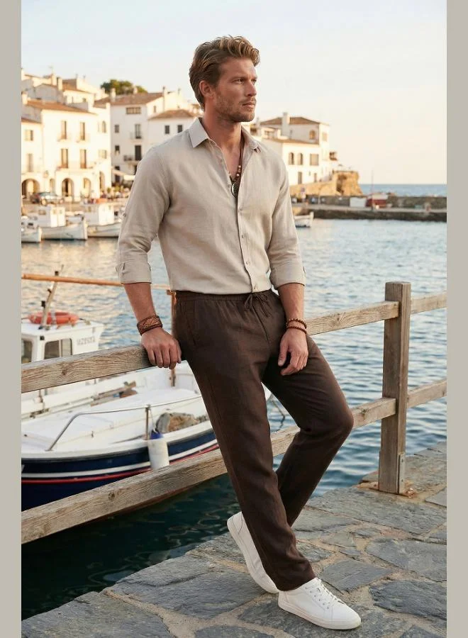 Buratti Regular Fit Normal Waist Straight Leg Trousers Men's PANTS 6689255