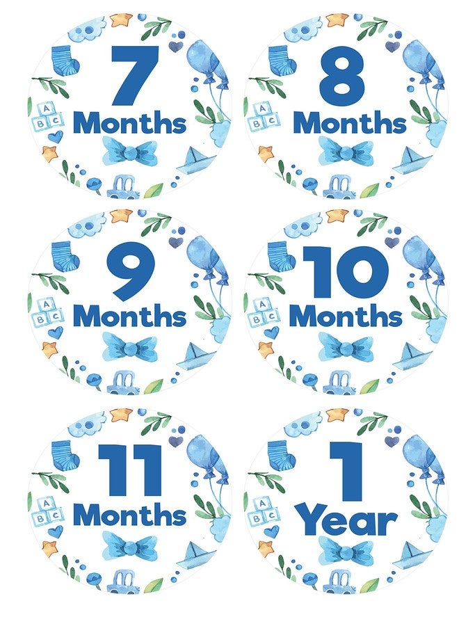 SVM CRAFT® Baby Monthly Milestone Baby Boy Stickers-Birth to 12 Months and 12 Bonus Achievement Stickers (Set of 24)… - Image 4