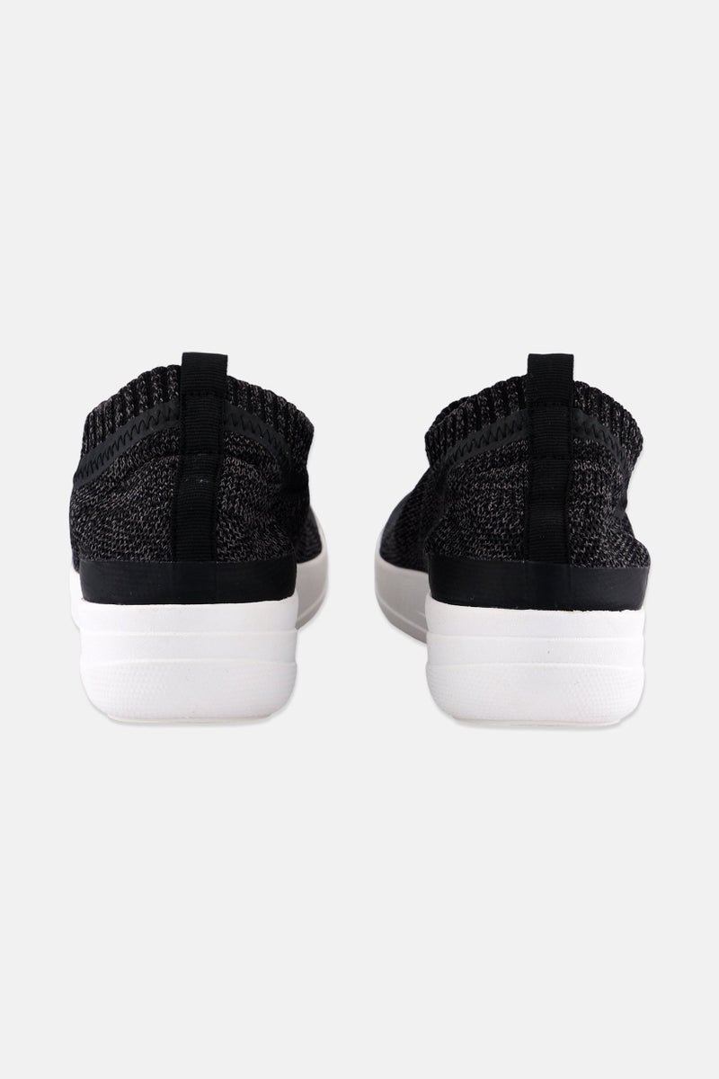 FitFlop Women Uberknit Slip On Sneakers, Grey/Black  - Image 2