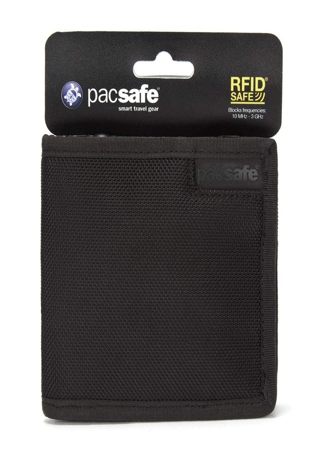 Pacsafe Rfidsafe Z100 Rfid Blocking Bi-fold Black Travel Wallet, Black - Image 5