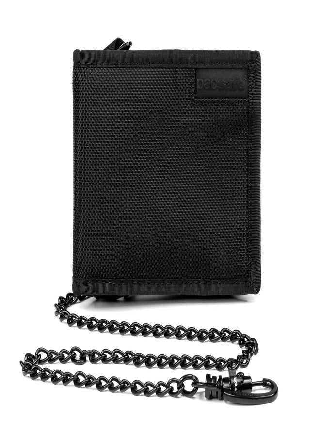Pacsafe Rfidsafe Z100 Rfid Blocking Bi-fold Black Travel Wallet, Black - Image 1