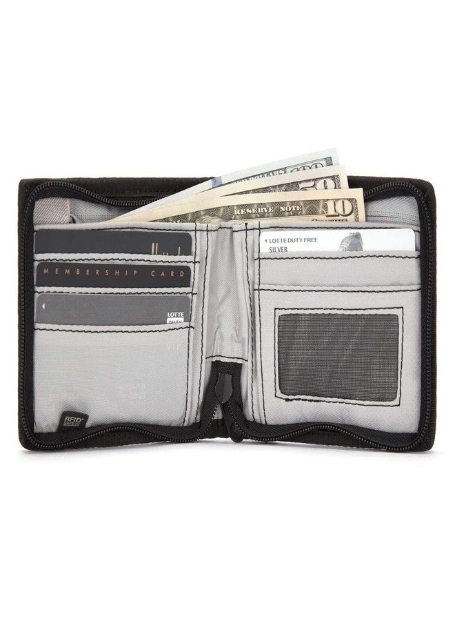 Pacsafe Rfidsafe Z100 Rfid Blocking Bi-fold Black Travel Wallet, Black - Image 3
