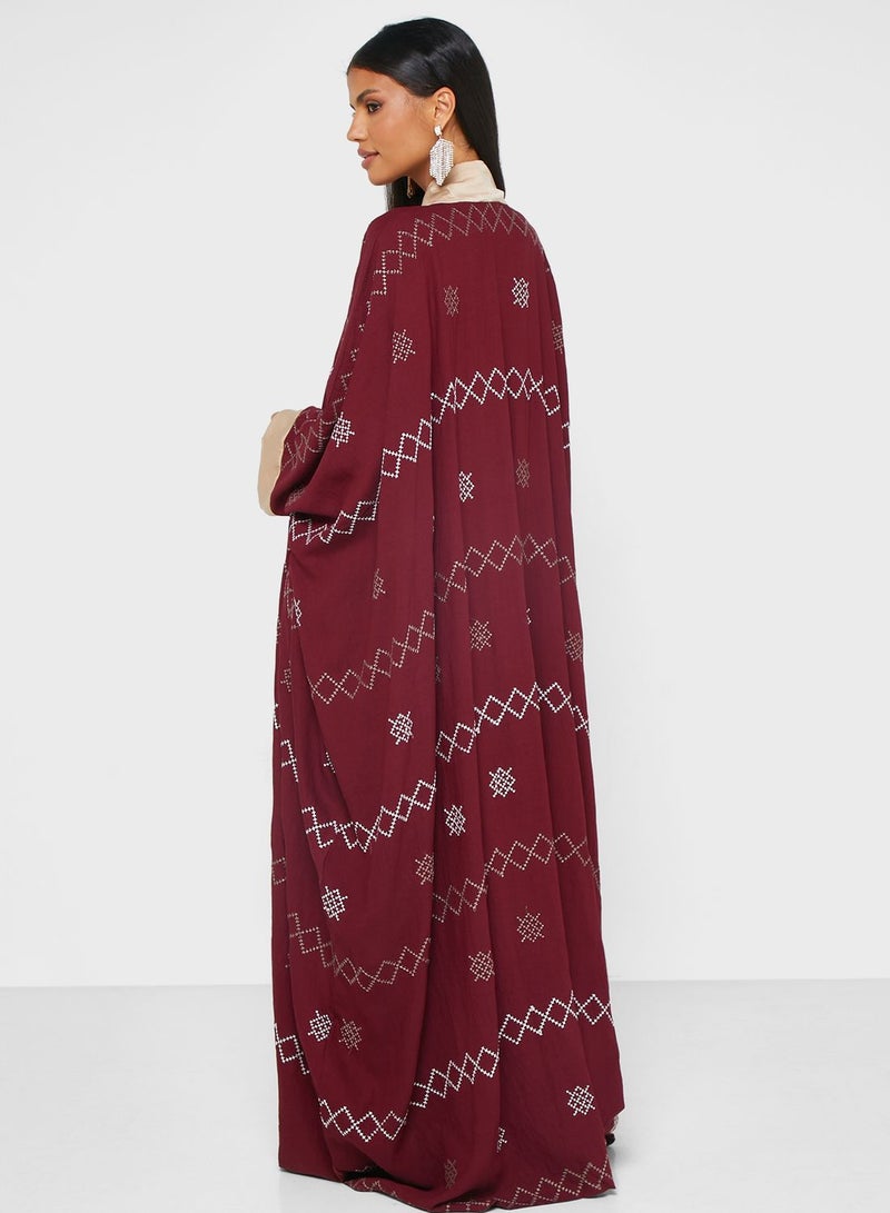 Embroidered Cape Sleeve Abaya