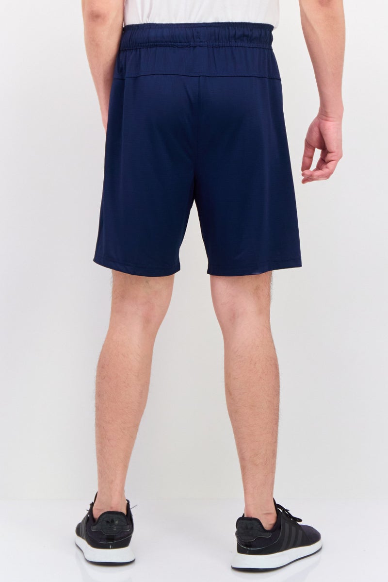 Legend Men Sportswear Fit Drawstring Training 7 Inseam Shorts, Navy - Image 3