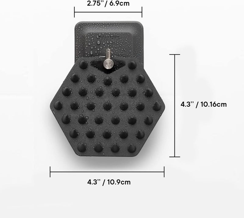 TOOLETRIES فرشاة تنظيف فروة الرأس من TOOLETRIES مع خطاف سيليكون لتقشير الشعر للرجال ملحقات الحمام والدش مزودة بتقنية SiliconeGrip قابلة للإزالة وإعادة الاستخدام - Image 4