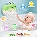 WAVISA Baby Bath Toys Rechargeable Dinosaur Bath Bubble Machine with Music Bathtime Bathtub Toys for Toddlers Birthday Easter Gifts Bubble Maker Toys for Kids Ages 13 48 Baby GiftsGreen - Image 4