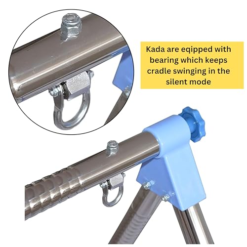 APAV juhla Hanging Stainless Steel Bearing Hanging Hook/Kadi/Kada (Set of 2 Nos)| Accessories for Jhula (Bearing KADI for Round Pipe) - Image 3