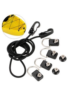 NIBEMINENT Kayak D Ring Elastic Rope Mooring Deck Fitting Buckles Rigging Accessories Kit 18x12x7cm  - Image 1