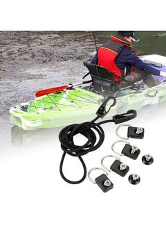 NIBEMINENT Kayak D Ring Elastic Rope Mooring Deck Fitting Buckles Rigging Accessories Kit 18x12x7cm  - Image 2