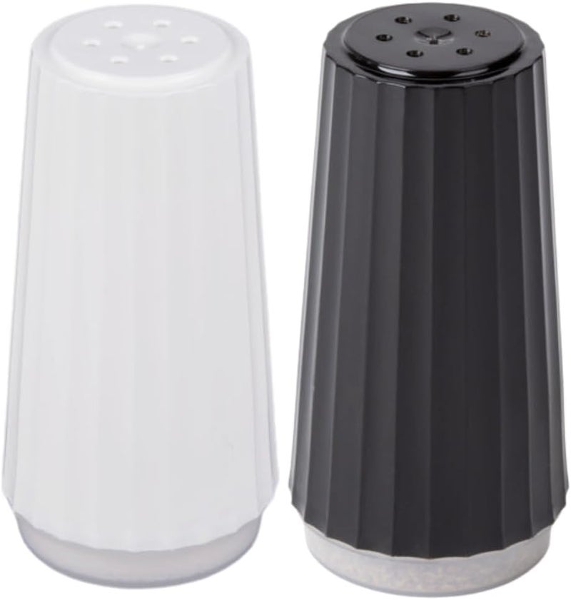 GLOBAL BASICS Disposable Salt and Pepper Shakers by - Plastic Shaker Sets for Parties, Restaurants, Picnics, Cookouts - Prefilled Salt and Pepper Shakers with 4oz. Salt, 1.5oz. Pepper - 24-Pack - Image 2