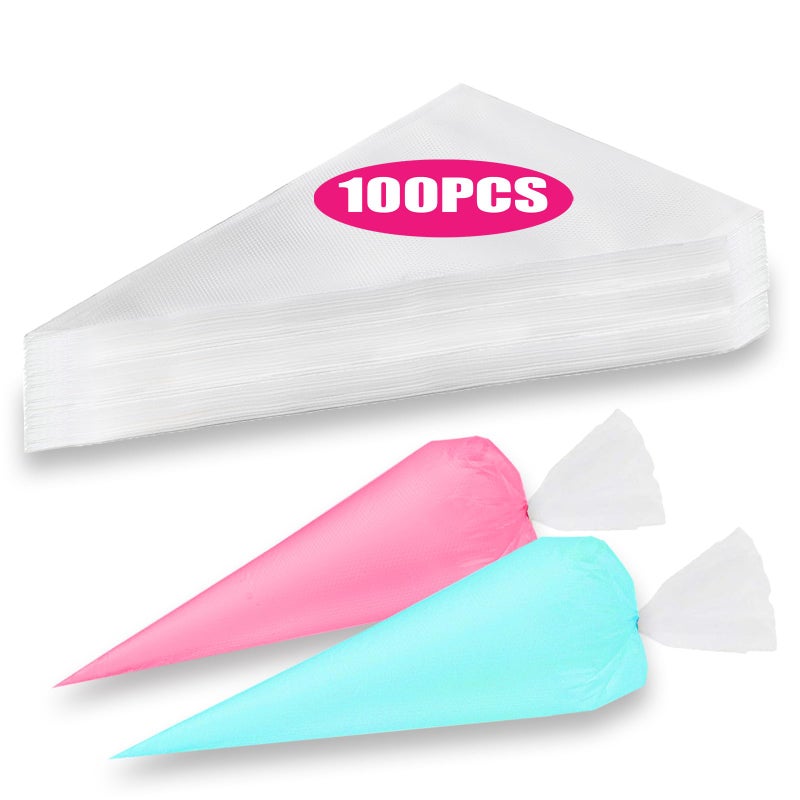 BOOMIBOO Piping Bags Pastry Bags 14Inch 100pcs Disposable Icing Piping Pastry Bags For CookieCake Decorating Supplies Anti Burst And NonSlip Thicken Cake Decorating Bags 