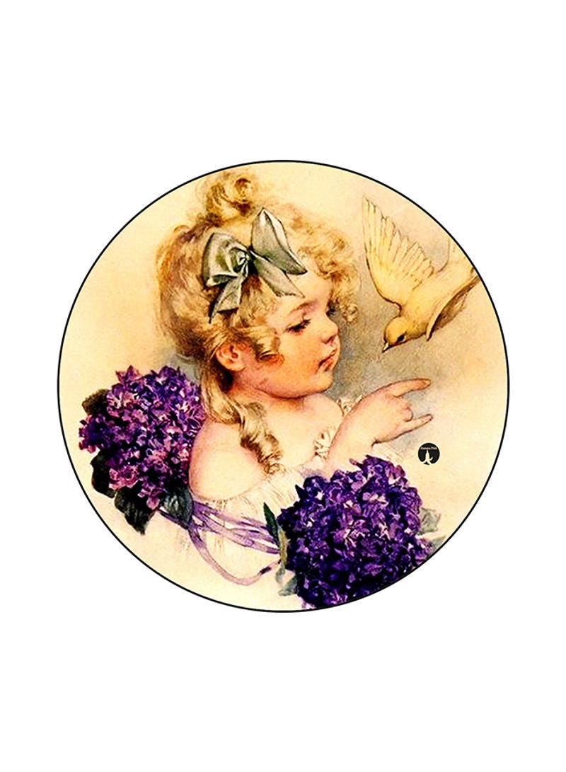 RKN Vintage Art Round Mouse Pad Multicolour