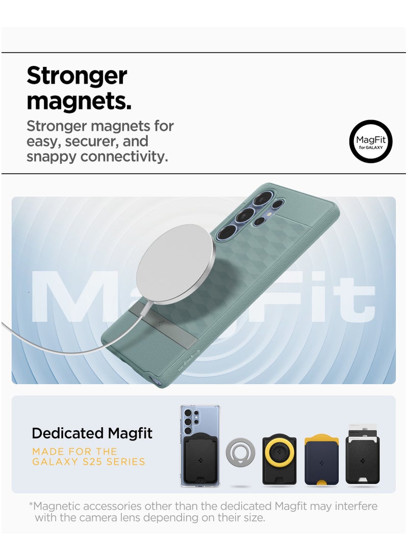 Spigen Parallax MagFit for Samsung Galaxy S25 ULTRA MagSafe Case Cover Mil Grade (2025) - Sage Green  - Image 4