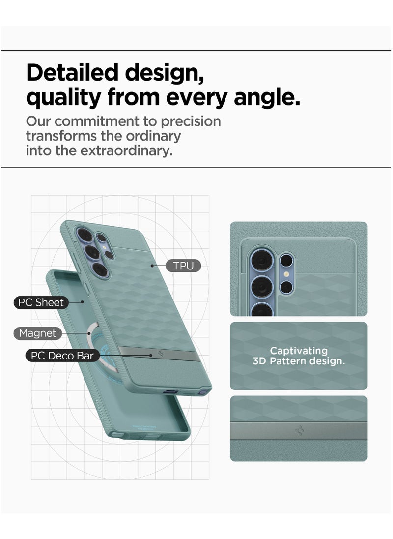 Spigen Parallax MagFit for Samsung Galaxy S25 ULTRA MagSafe Case Cover Mil Grade (2025) - Sage Green  - Image 5