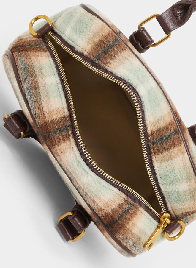 Styli Checked Pattern Bag with Detachable Strap - Image 4