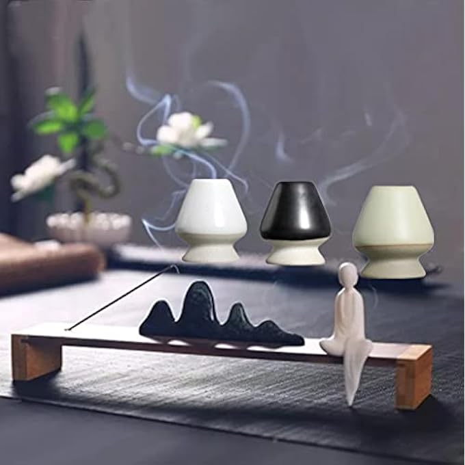 HUOZHI UD Matcha Tea Whisk Holder Ceramic Holder Chasen Stand Fit For Traditional Japanese Tea Matcha Chasen Tea Set Accessories Light Green - Image 5