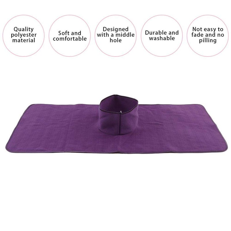 woobles Massage Bed Sheets, Salon Massage SPA Couch Soft Cotton Bed Cover Protector with Face Breath Hole Reusable Spa Steam Massage Towel Washable Beauty Salon Bed Sheet for Skin Care, 35 x 90cm(Purple) - Image 5