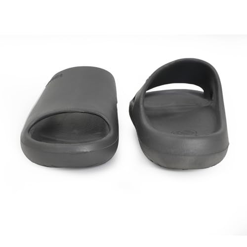 Aqualite NEO-264 Men Slide Slippers with Comfotable Sole Slip-On Flat Flip Flops, Sliders, Chappal & Comfort Insole Slipper for Men Dark Grey - Image 5