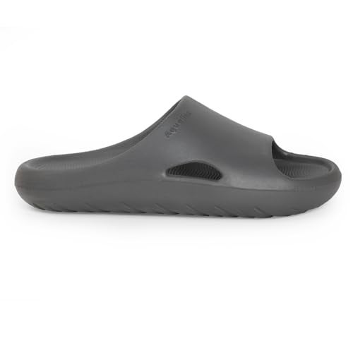 Aqualite NEO-264 Men Slide Slippers with Comfotable Sole Slip-On Flat Flip Flops, Sliders, Chappal & Comfort Insole Slipper for Men Dark Grey - Image 3
