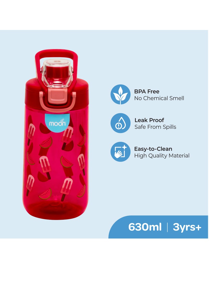 Moon Happy Sip Kids Water Bottle 3Y+ - Red - Image 2