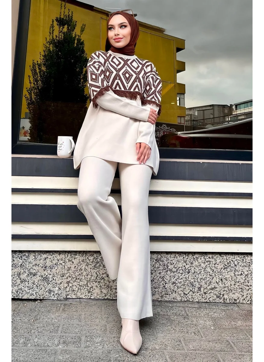 Tofisa 21808-BEIGE Knitwear Tunic Trousers